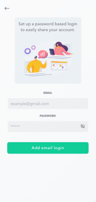Add Email Login