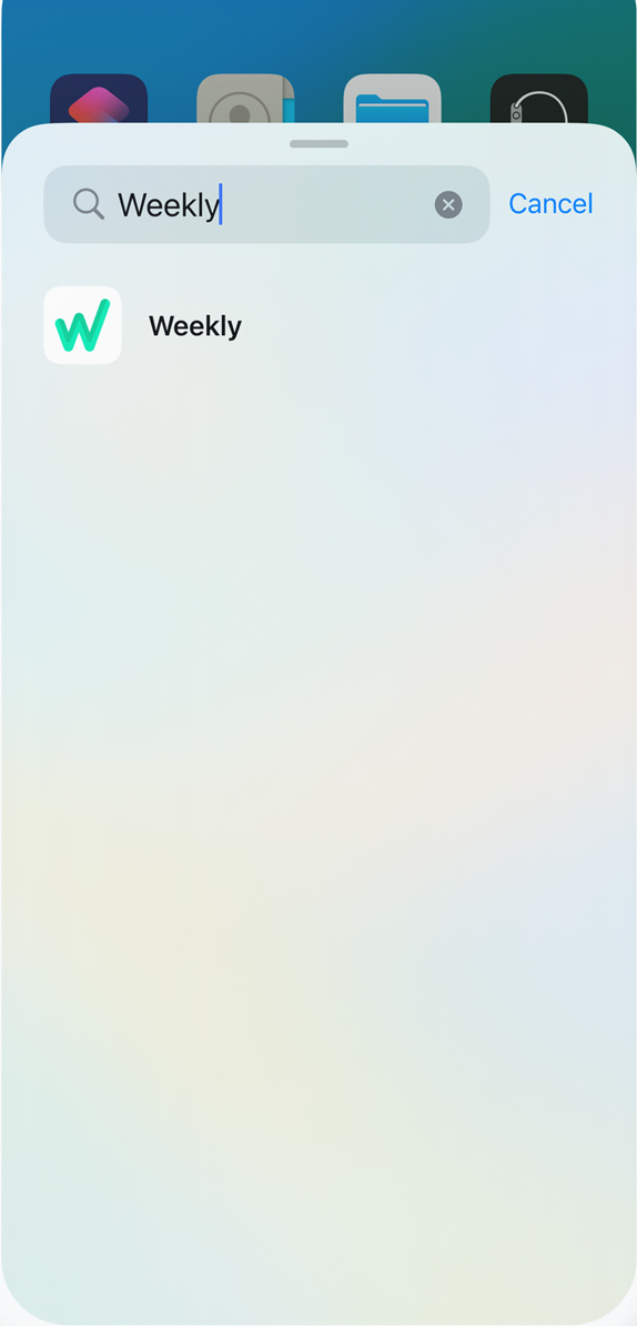 Search Weekly Budgeting Widget