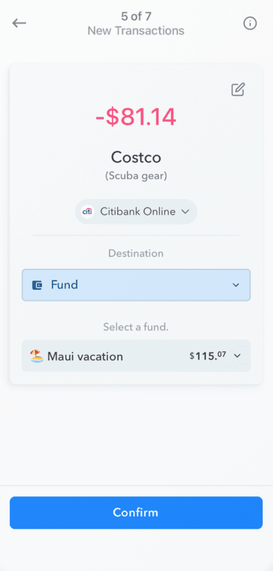 Confirm Fund Transaction