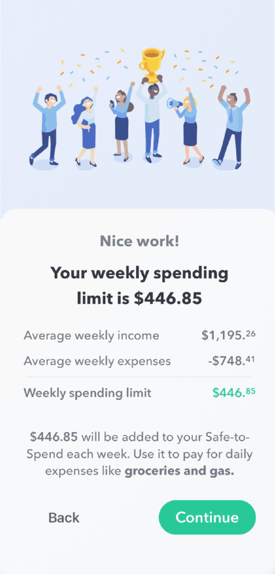 The weekly spending limit shared between partners