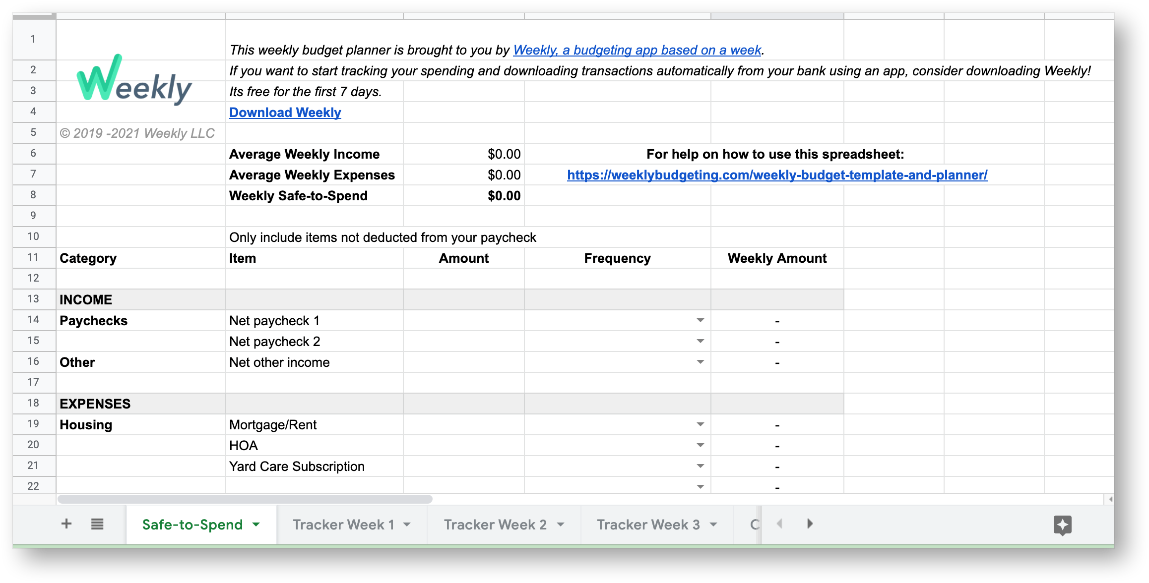 monthly budget excel template free