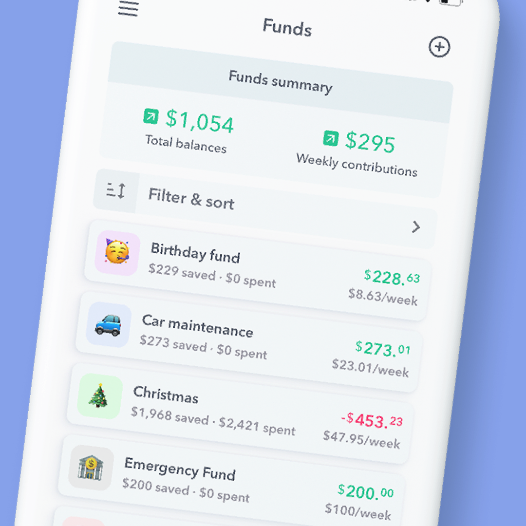A close up of funds screen