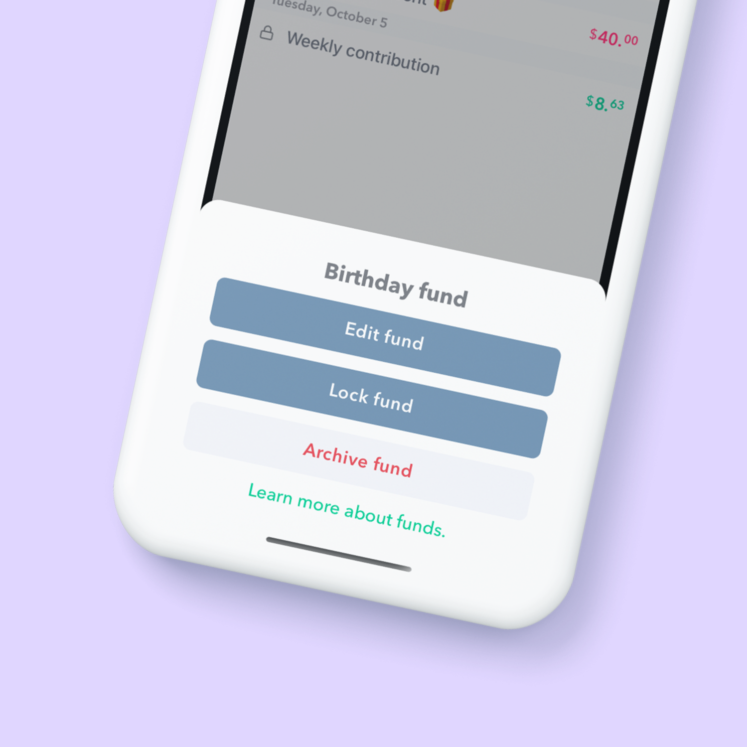 Lock and Archive Funds Dialog