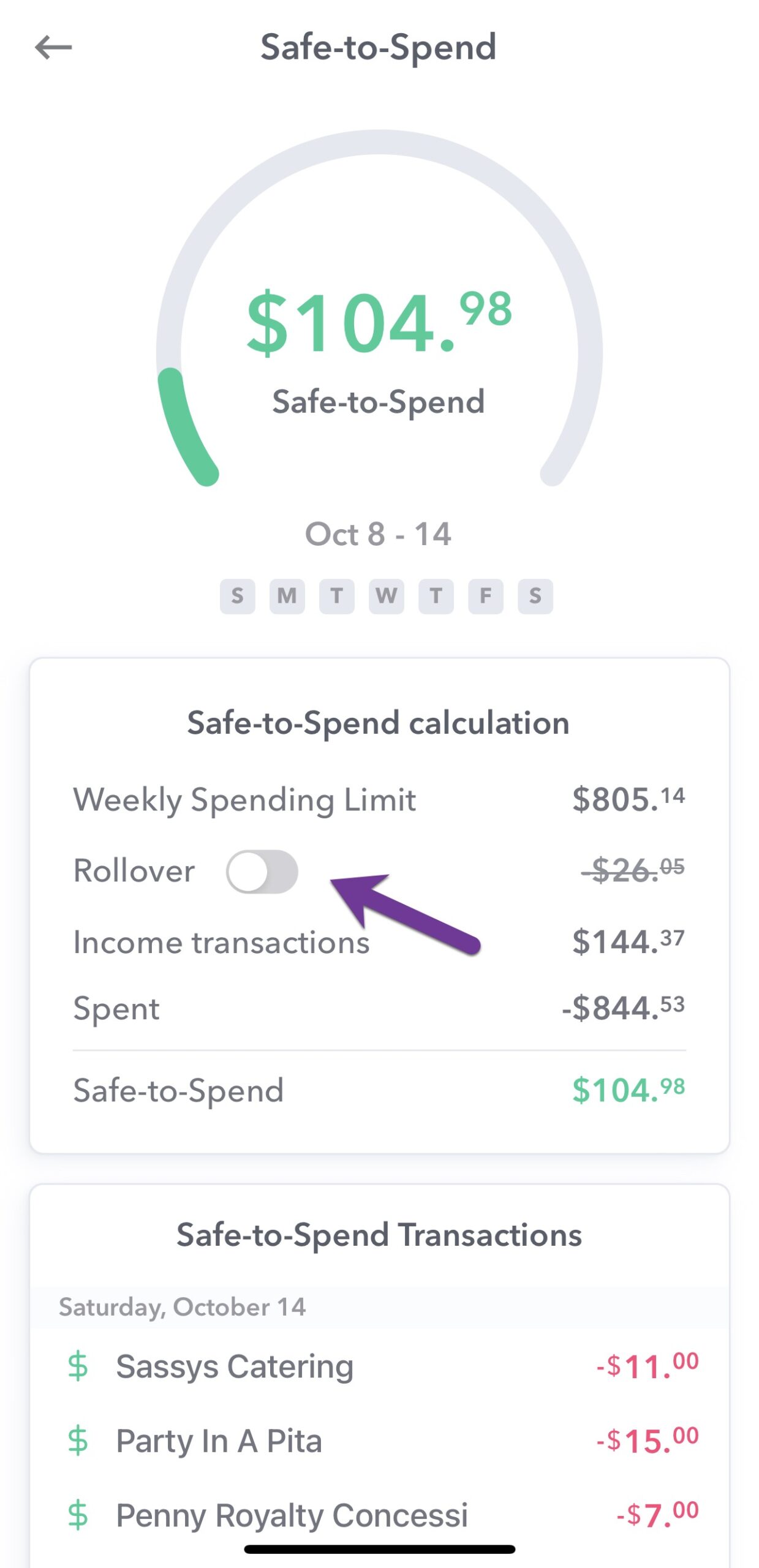 How does rollover work? Weekly A Better Budget App